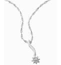 Silver-Plated Diamond Accent Pendant