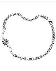 Silver-Plated Diamond Cluster Bracelet