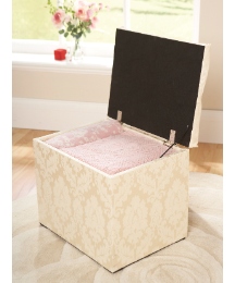 Damask Storage Stool