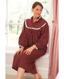 Brush Cotton Tartan Nightdshirt