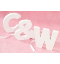 White Painted Signature Letters 10in