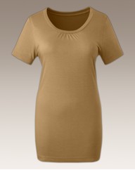 Short Sleeve Gather Detail Top