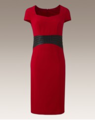MAGISCULPT PU Trim Dress 41in