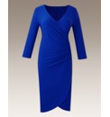 Mock Wrap Dress Plain Length 41in