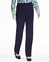 Petite Zip Stretch Trousers Length 25in