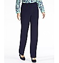 Petite Zip Stretch Trousers Length 25in