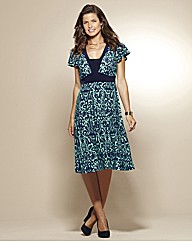 Print Jersey Dress Length 41in