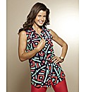 Print Sleeveless Blouse