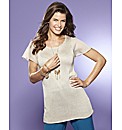 Sheer Angel Sleeve Knitted Jumper