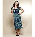 Print Jersey Dress Length 45in