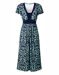 Print Jersey Dress Length 45in
