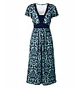 Print Jersey Dress Length 45in