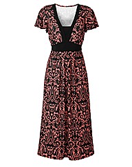 Print Jersey Dress Length 45in
