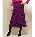 Print Jersey Skirt 30in
