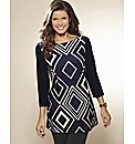 Print Jersey Tunic Length 29in