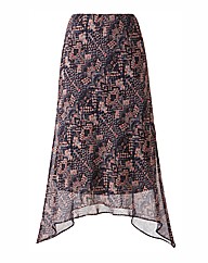 Petite Print Skirt Length 25in