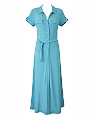 Petite Jersey Shirt Dress 49in