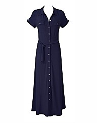 Petite Jersey Shirt Dress 49in