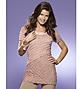 Print Frill Jersey Top