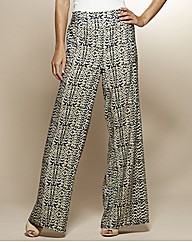 Petite Print Wide Leg Trousers 25in