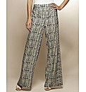 Petite Print Wide Leg Trousers 25in