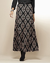 Print Jersey Skirt 33in