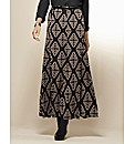 Print Jersey Skirt 33in