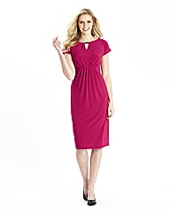 Essential Jersey Dress with Keyhole Neck