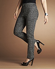 Printed Slim Leg Trousers Length 27in