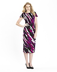 Print Gather Detail Jersey Dress 45in
