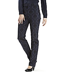 Jacquard Slim Leg Trousers 27in