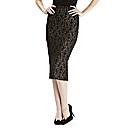 Ponte Lace Print Pencil Skirt 25in