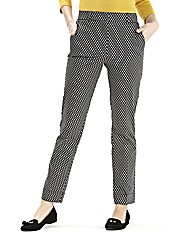 Printed Slim Leg Trousers 27in