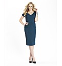 Petite Textured Peplum Dress 39in