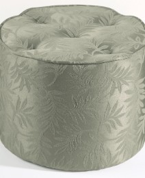 Damask Leaf Range Round Pouffe