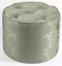 Damask Leaf Range Round Pouffe