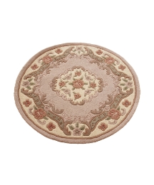 Shensi Wool Carved Rug Circular