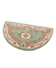 Shensi Wool Carved Rug Half Moon
