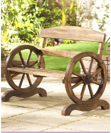 Cartwheel Garden Bench