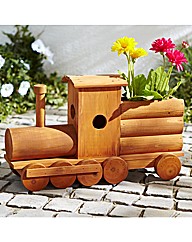 Wood Train Planter