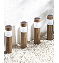 Pack of Four Oak Post Lights