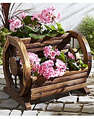 Wooden Cartwheel Planter
