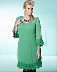 Crochet Trim Tunic Dress