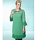 Crochet Trim Tunic Dress