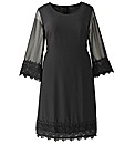 Crochet Trim Tunic Dress