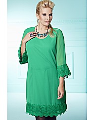 Crochet Trim Tunic Dress