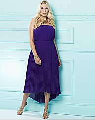 Petite Dipped Hem Bandeau Dress