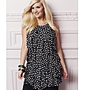 Spot Print Ruffle Tunic