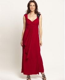 Sequin Shoulder Maxi Dress