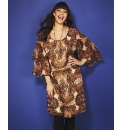 Layered Sleeve Print Dress